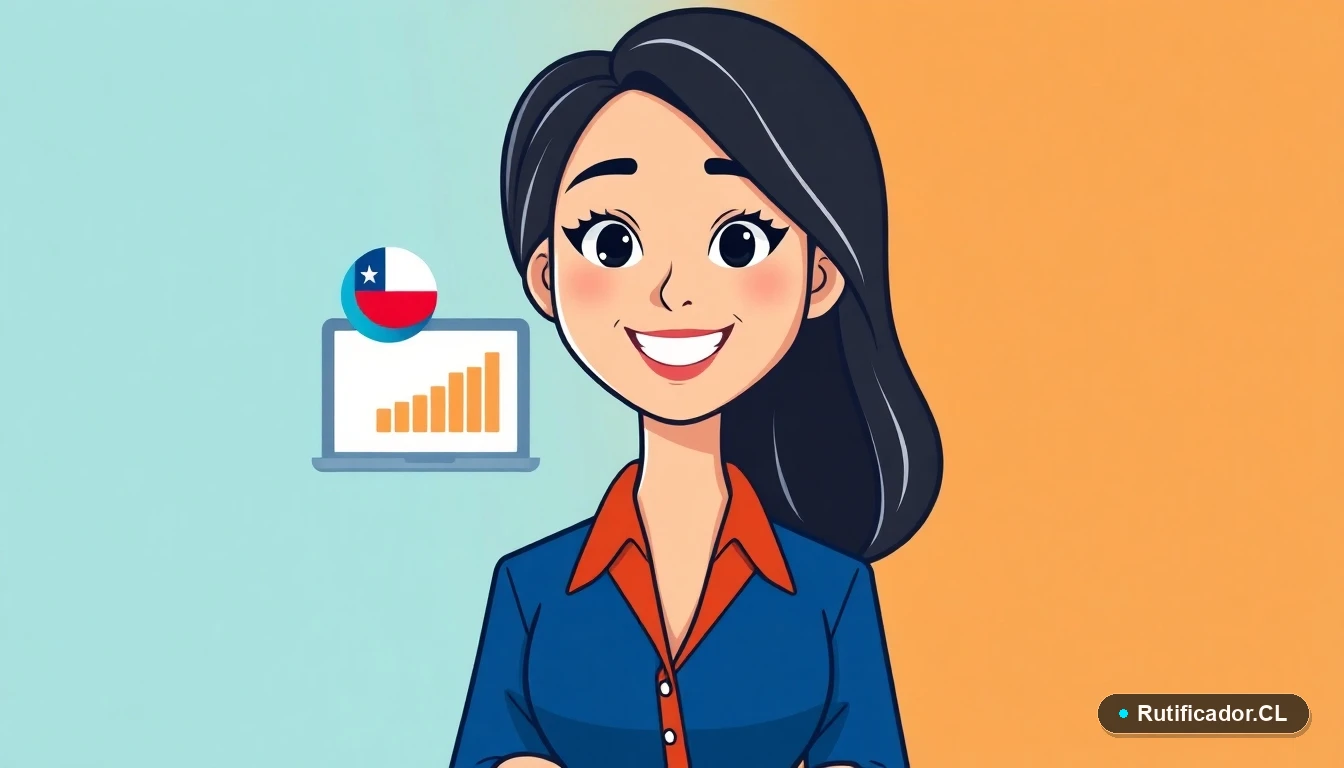 Mujer profesional chilena consultando cálculo de seguro de cesantía en tablet digital