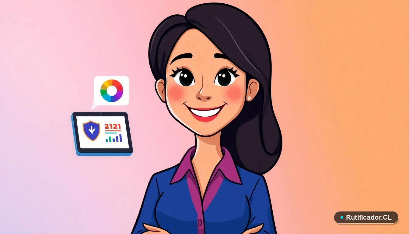 Mujer profesional calculando puntaje de becas en tablet digital de forma segura