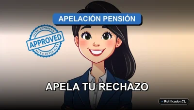 Guía oficial paso a paso para apelar el rechazo de tu pensión de invalidez en Chile - Persona sonriente con documento flotante