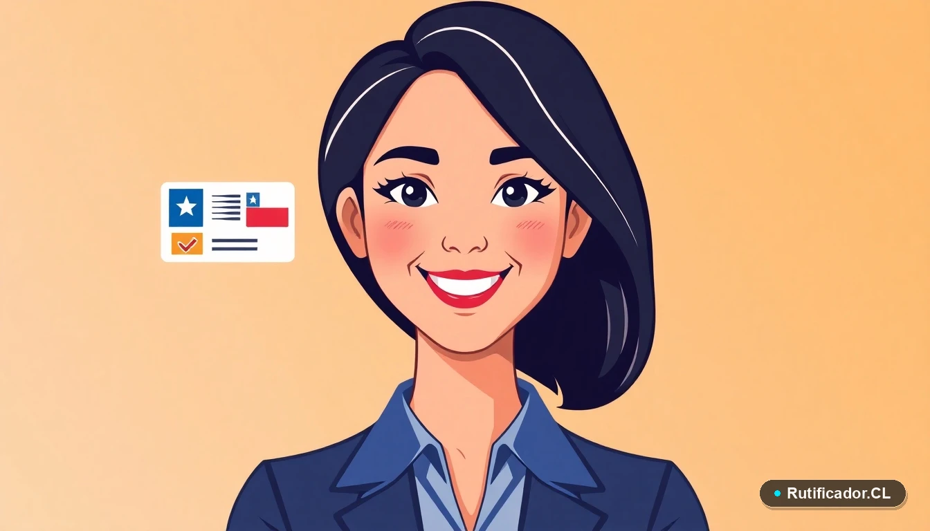 Ilustración de mujer profesional con licencia de conducir chilena y escudo digital, representando la renovación segura de licencia clase B.