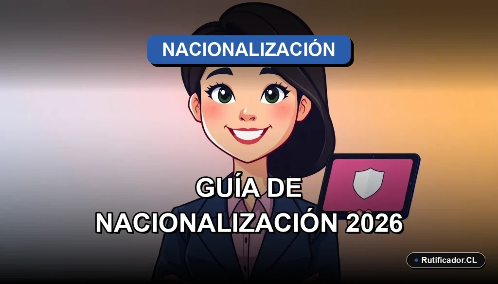 Ilustración de guía paso a paso para los requisitos de nacionalización según la nueva ley en Chile.