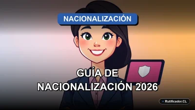 Ilustración de guía paso a paso para los requisitos de nacionalización según la nueva ley en Chile.