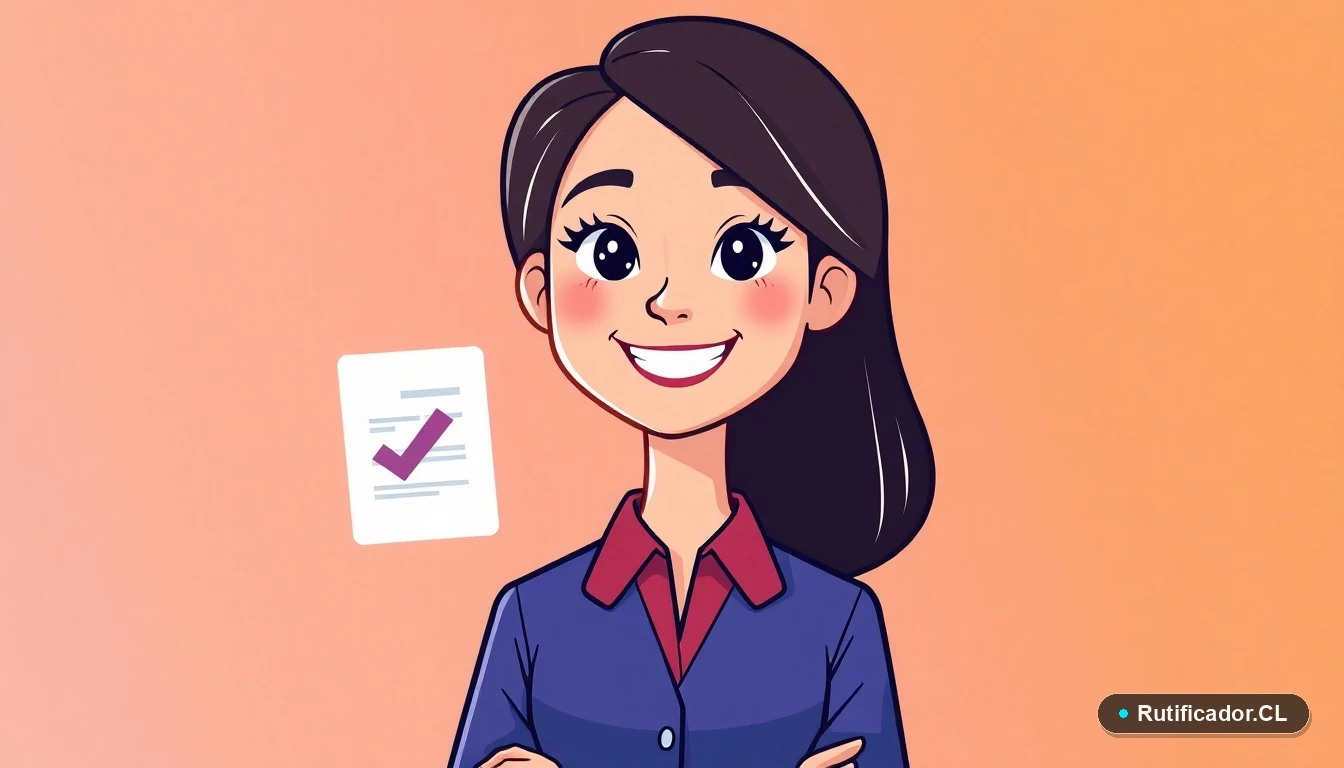 Ilustración de una profesional chilena consultando los requisitos para cobrar su seguro de cesantía AFC de forma segura.