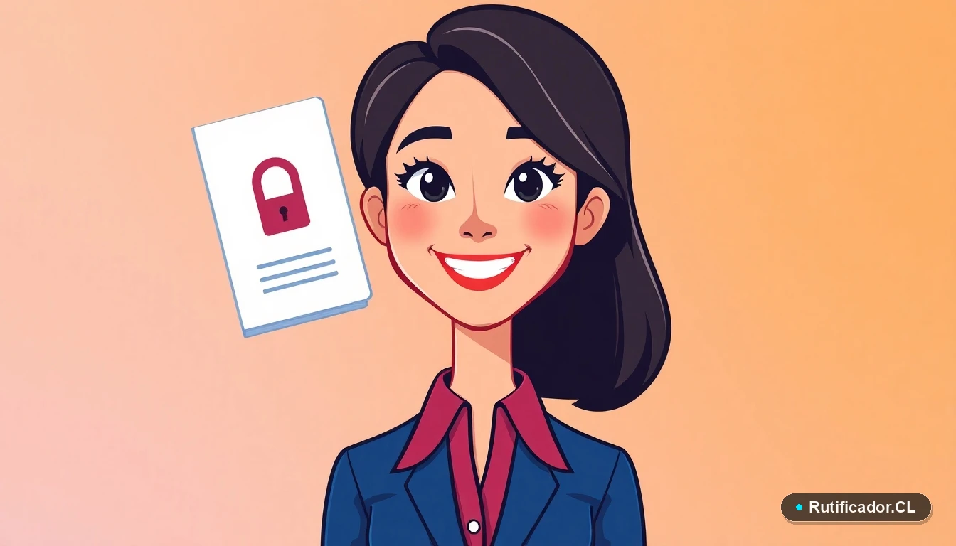 Guía oficial sobre los documentos para renunciar a la nacionalidad chilena - Ilustración de personaje profesional